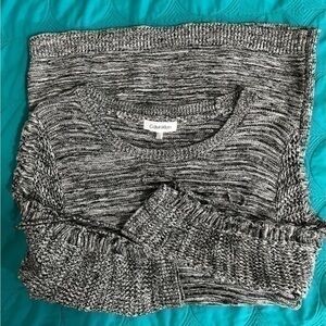 Calvin Klein tunic sweater/sweater dress ruched sleeves with ties size S